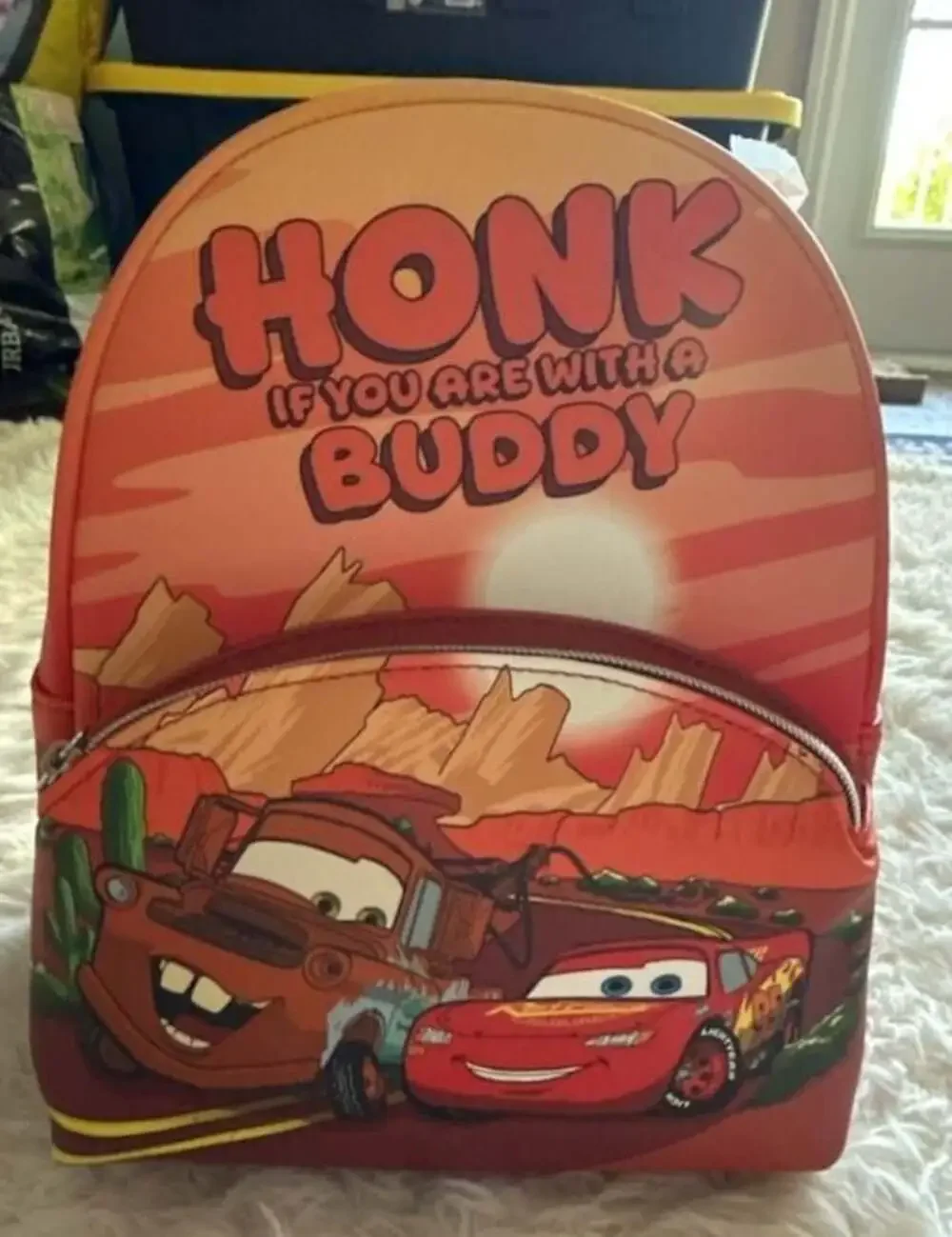 Loungefly Disney Pixar Cars Honk If‎ You Are With A Buddy Mini Backpack